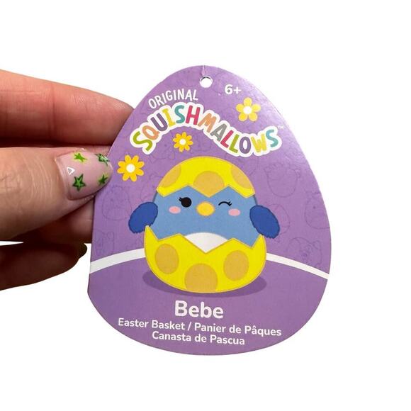 Squishmallows Bebe the Bluebird Plush Easter Basket Treat Pail NEW - Picture 5 of 5